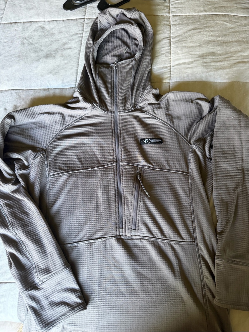 Stone Glacier Men's Hooded Quarter-Zip Performance Jacket - Gray